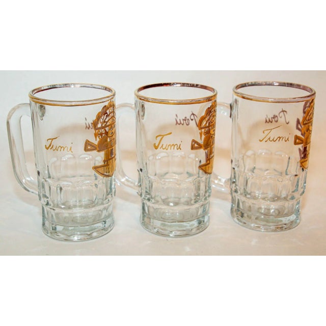 Vintage Artesania Tabuisa Mugs Set of 3 With Tumi Peruvian God Design For Sale - Image 11 of 13