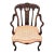 19th Century Antique Art Nouveau Edwardian Carved Walnut Armchair For Sale