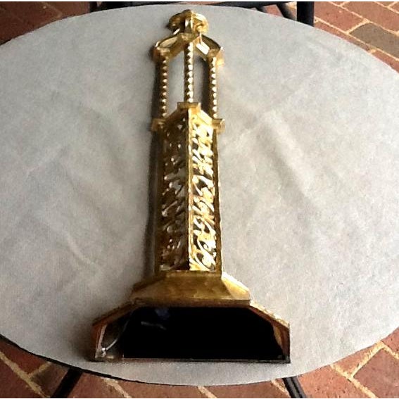 Plastic 1964 Gold Resin 34" Long Wall Pocket For Sale - Image 7 of 7