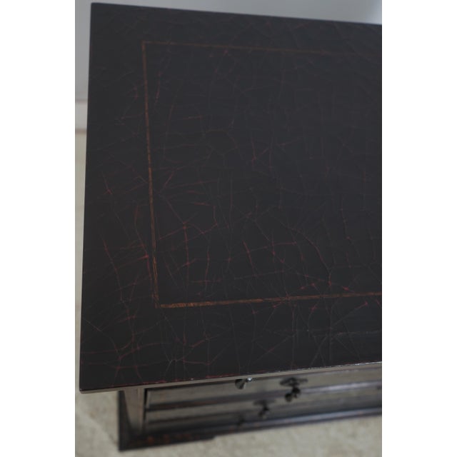 1990s Baker Milling Road Crackle Finish Black Chest For Sale - Image 13 of 17