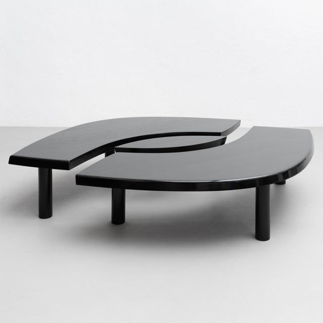 Special black edition of T22 table designed by Pierre Chapo, circa 1970 in France. Manufactured by Chapo Creation, 2021....