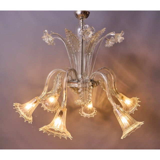 Venetian Chandelier in Split Glass, Murano For Sale - Image 4 of 12