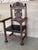 French 19th Century French Carved Walnut Turned Wood Armchair With Claw Feet For Sale - Image 3 of 4