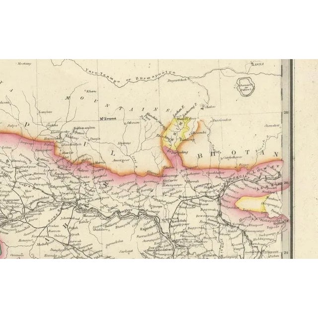 Large Antique Map of India Post Roads and Dak Stations by James Wyld, 1855 For Sale - Image 10 of 13