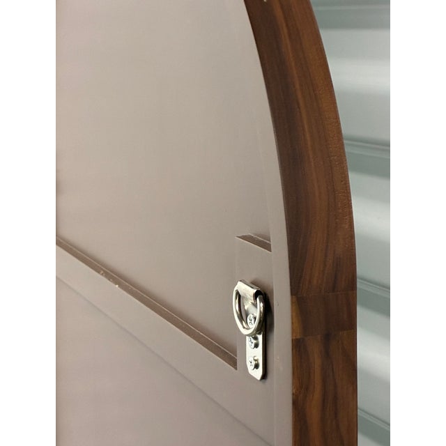 Transitional Rejuvenation Walnut Arched Mirror - Bentwood Floor/Wall Mirror For Sale - Image 3 of 7