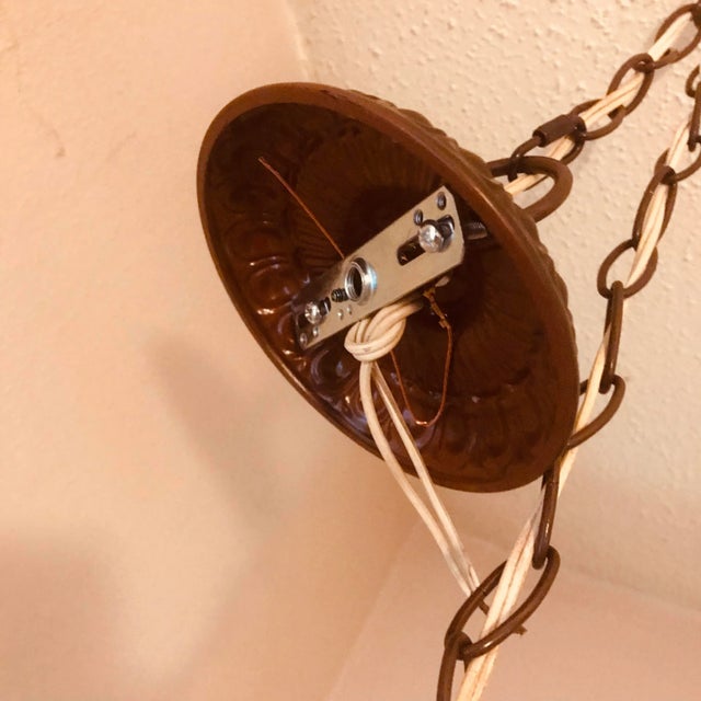 Mid Century Italian Tole Flower and Leaves Chandelier For Sale - Image 12 of 15