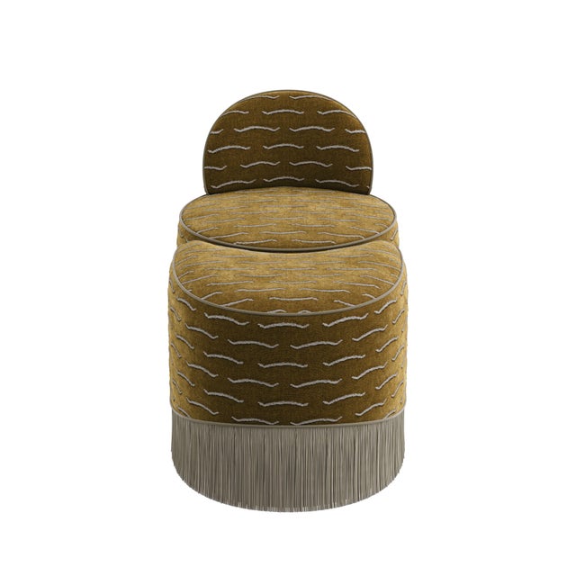 Not Yet Made - Made To Order Set of Lila Stool and Ottoman by Ottiu For Sale - Image 5 of 15