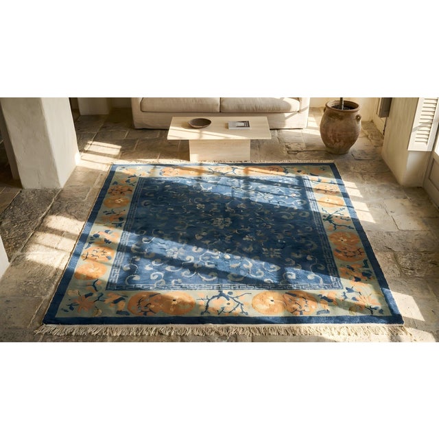 Textile Antique Chinese Silk Rug For Sale - Image 7 of 8