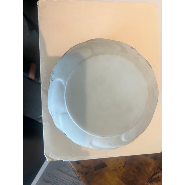 Off-white Victorian Era Wave Crest Molded Glass Dresser-Jewelry Box For Sale - Image 8 of 9