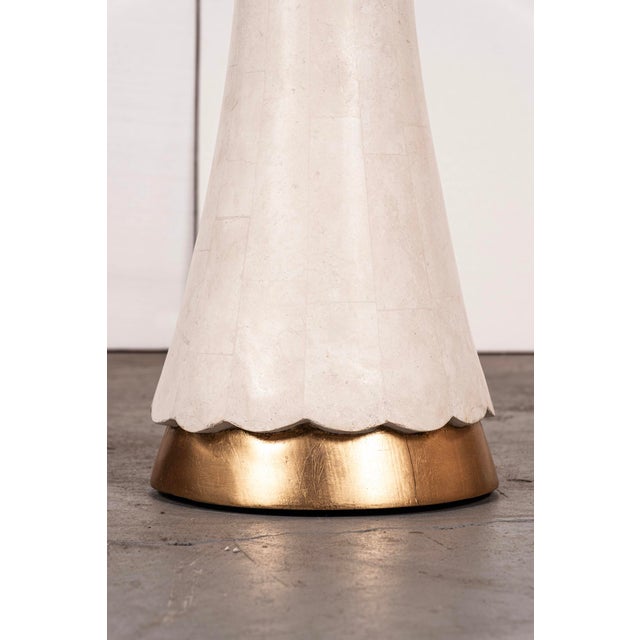 Contemporary Chelsea House Tessellated Stone Scalloped Occasional Table For Sale - Image 3 of 5
