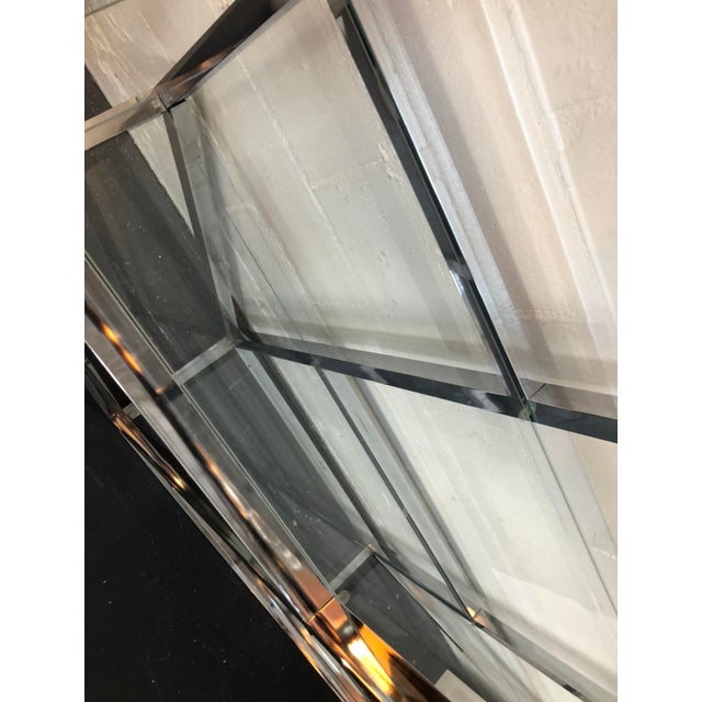 Postmod Chrome & Glass Octagonal Etagere For Sale - Image 4 of 5
