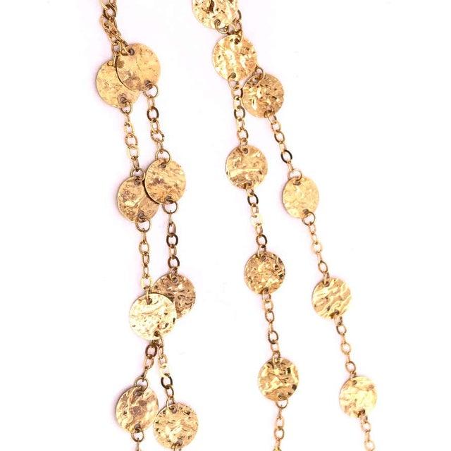 14 Karat Yellow Gold Fancy Link Necklace For Sale - Image 4 of 8