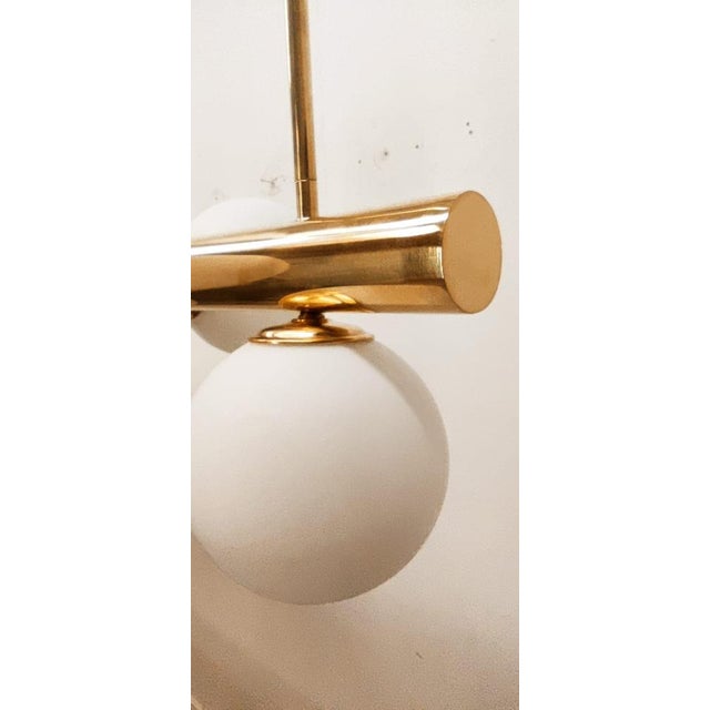 Sputnik Brass Suspension with 16 Glass Shades For Sale - Image 15 of 17