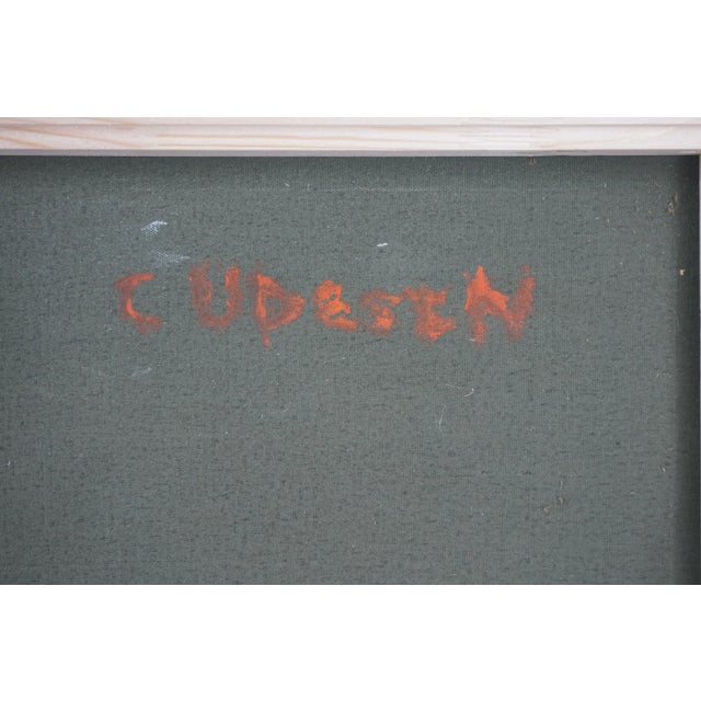 Green Contemporary Mayan Inspired Abstract Figurative Oil Painting by C. Udesen For Sale - Image 8 of 8