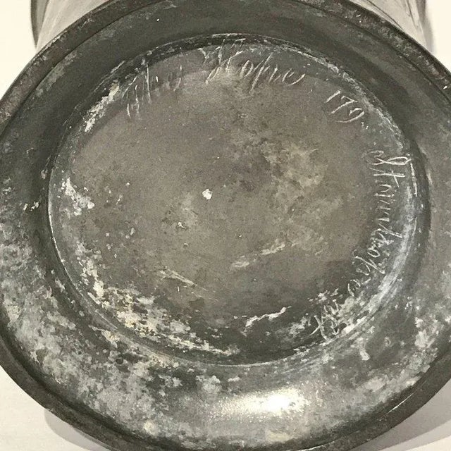 Traditional Early 18th Century Georgian Pewter Measure From the Hope Inn, by Edward J Wilderness Row For Sale - Image 3 of 13