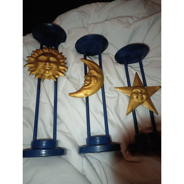 1994 Partylite 6 Piece Celestial Whimsigoth Themed Candle Holder Set Unused Been Stored With Original Stickers For Sale - Image 10 of 12