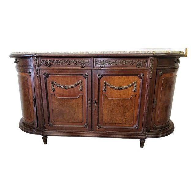 19th Century French Louis XVI Style Buffet Enfilade Server For Sale