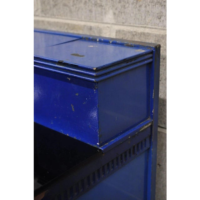 Vintage American Cabinet Co Steel Metal 24 Drawer Blue Dental Medical Cabinet For Sale - Image 4 of 12