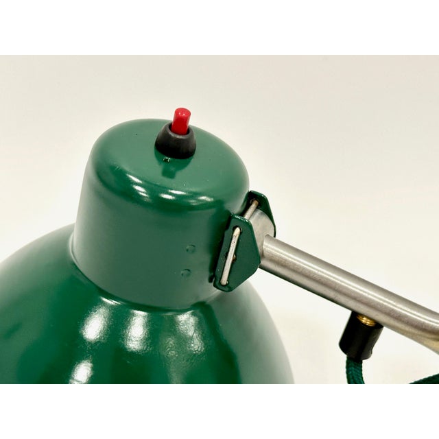 Industrial Dark Green Scissor Wall Lamp, 1950s For Sale - Image 11 of 12