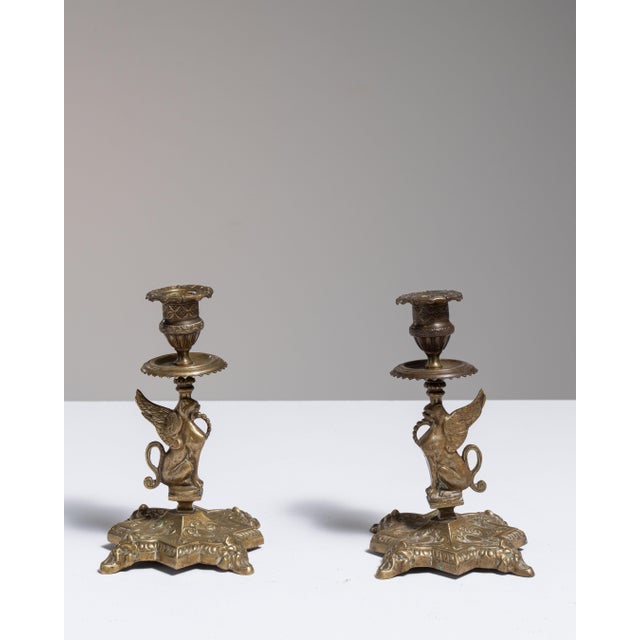 19th Century France Napoleon III Brass Candlestick For Sale In Greensboro - Image 6 of 15