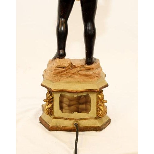 Italian Florentine Blackamoor Candelabra Lamps, Set of 2 For Sale - Image 12 of 18