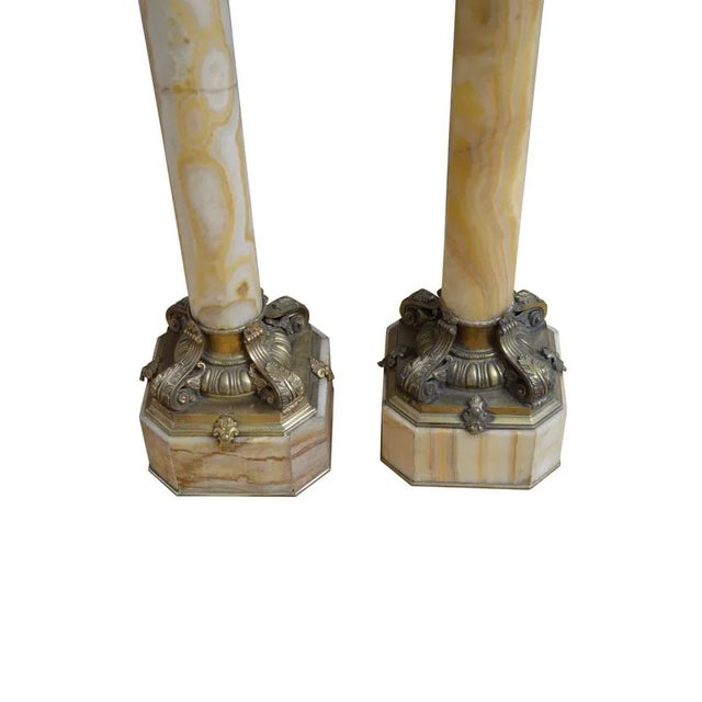 Antique Columns in Marble, 1870, Set of 2 For Sale - Image 4 of 8