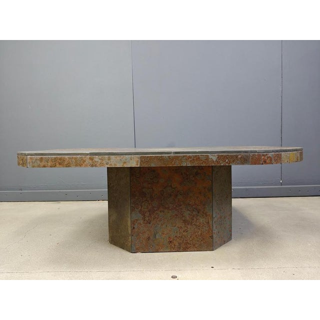 Stone Brutalist Slate Stone Coffee Table, 1980s For Sale - Image 7 of 11