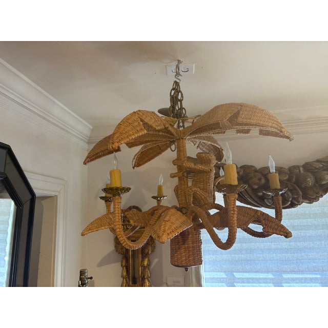 1960s 1960s Mario Torres Palm Tree Chandelier With Monkey For Sale - Image 5 of 14