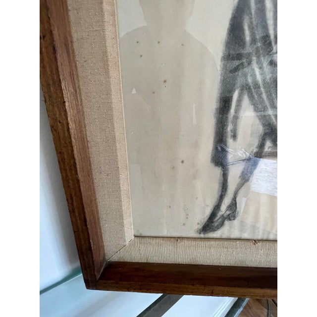 Charcoal Frank Kleinholz (1901-1987) Modernist Charcoal Drawing Mother and Child 1960 For Sale - Image 8 of 12