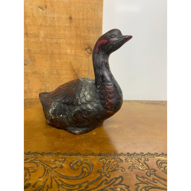 Metal Vintage Mid 20th Century Japanese Metal Goose For Sale - Image 7 of 7