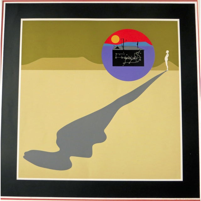 Falling Man/Perspective Shadow Man Large Serigraph by Ernest Trova For Sale - Image 4 of 10