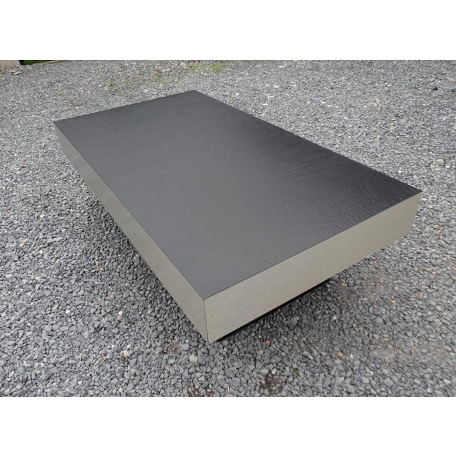 Minimalist Brushed Aluminium Coffee Table from Roche Bobois, 1970s For Sale - Image 13 of 18