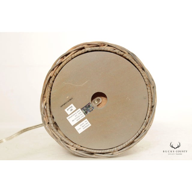 Pottery Barn Wicker and Metal Table Lamp For Sale In Philadelphia - Image 6 of 13