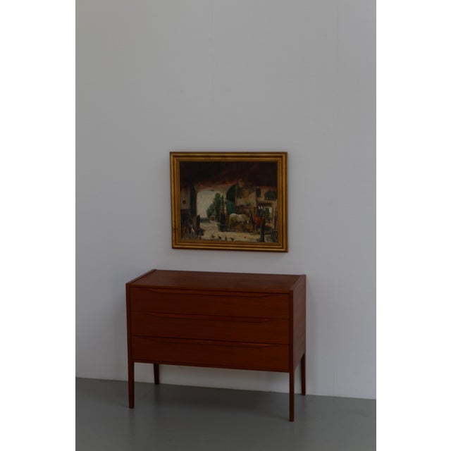Th. De leeuw 20th century stable oil painting with horses. C1920. th de leeuw was a dutch landscape and animal painter...