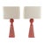 2004 Serge Roche Style Palm Beach Regency Coral Plaster Obelisk Table Lamps by Pieri Creations - A Pair For Sale