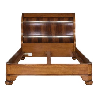 Baker Furniture Mahogany King Sleigh Bedframe For Sale