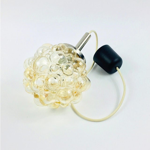 Mid-Century Modern Amber Bubble Glass Hanging Light by Helena Tynell for Limburg, Germany, 1960s For Sale - Image 6 of 8