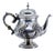 Coffee Pot in Embossed Silver with Floral Motifs and Knob on the Lid For Sale