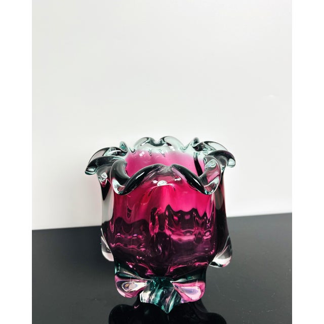 Glass Red Core Art Glass Model 242/4/18 Vase by Josef Hospodka for Chřibská, Former Czechoslovakia, 1964 For Sale - Image 7 of 10