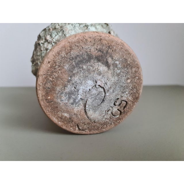 Brutalist Terracotta Pitcher Vase, 1950 For Sale - Image 9 of 9