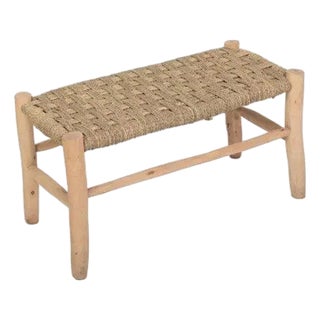 Moroccan Bench in Lemon Tree Wood For Sale