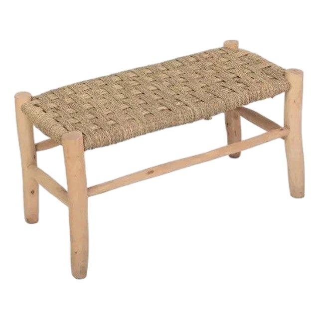 Moroccan Bench in Lemon Tree Wood For Sale