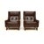 A smart and extremely comfortable pair of vintage leather armchairs by Torbjorn Afdal for Bruksbo. They were made in...
