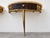 Brown Mid-Century Modern Marble and Brass Wall-Mounted Nightstands, Italy, 1950s, Set of 2 For Sale - Image 8 of 10