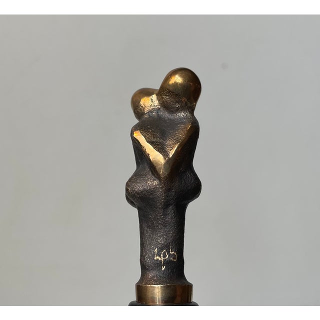 Metal Sculptural Decanter Stopper in Bronze Symbiosis by Lenen Purkaer, 2000s For Sale - Image 7 of 10