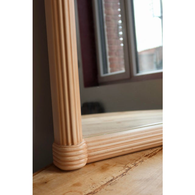 Art Deco Style Powder Pink Arched Wall Mirror with Moulded Frame, 1980s For Sale - Image 4 of 9