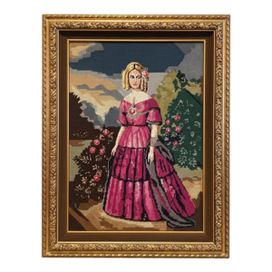 Handstitched "Barbella" in Museum Frame