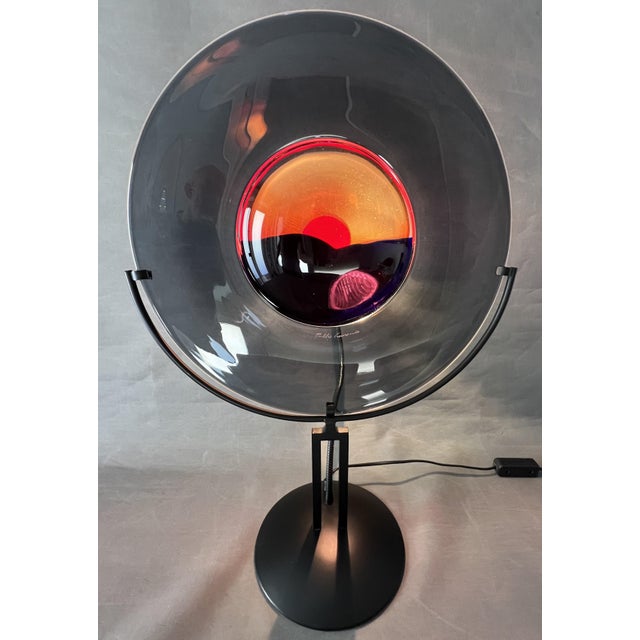 Murano sunset model disc created and signed by: elio raffaeli and robert cammozzo disc diameter 44 cm. Disc thickness...