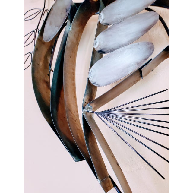 1970s 1978 Vintage Curtis Jere Dove of Peace Metal Wall Sculpture For Sale - Image 5 of 6