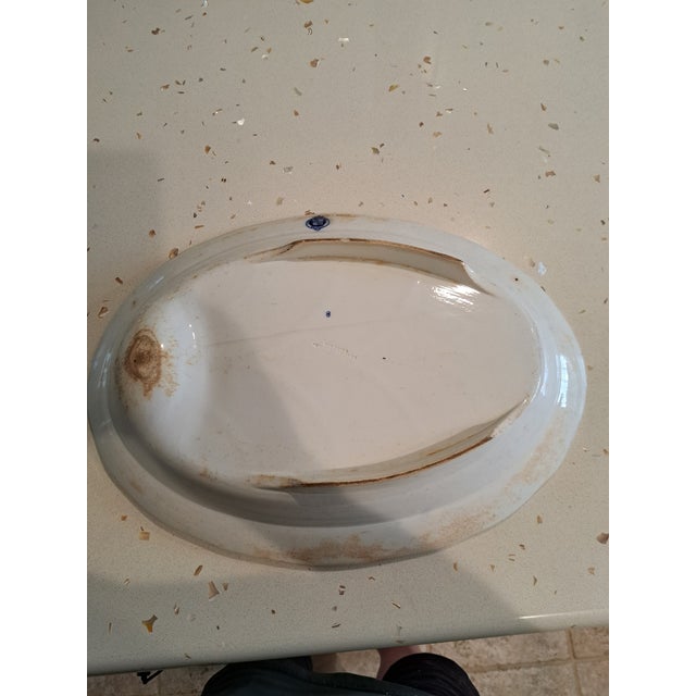Early 20th Century Blue Onion Platter For Sale In Miami - Image 6 of 16